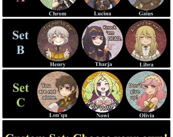 Fire Emblem: Awakening - Motivational Button Sets