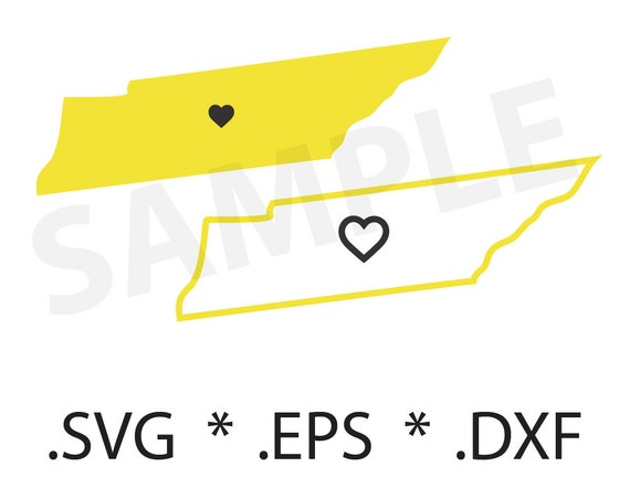 Download Tennessee State and Outline SVG file EPS DVF Silhouette