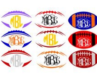Set of 3 Simple Cut Football; SVG, Studio3, DXF, Ps, Eps, AI, Pdf Digital Cutting Files