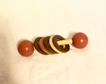 Bakelite Vintage Rattle Baby Toy