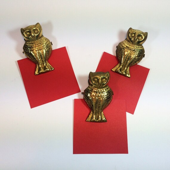 owl paper clips vintage cool