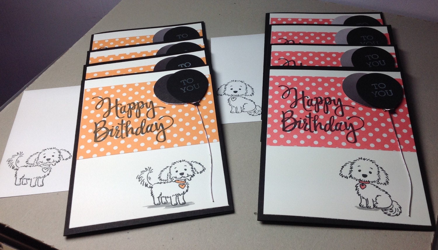 Pack Of 8 Birthday Cards Featuring Puppies Happy Birthday