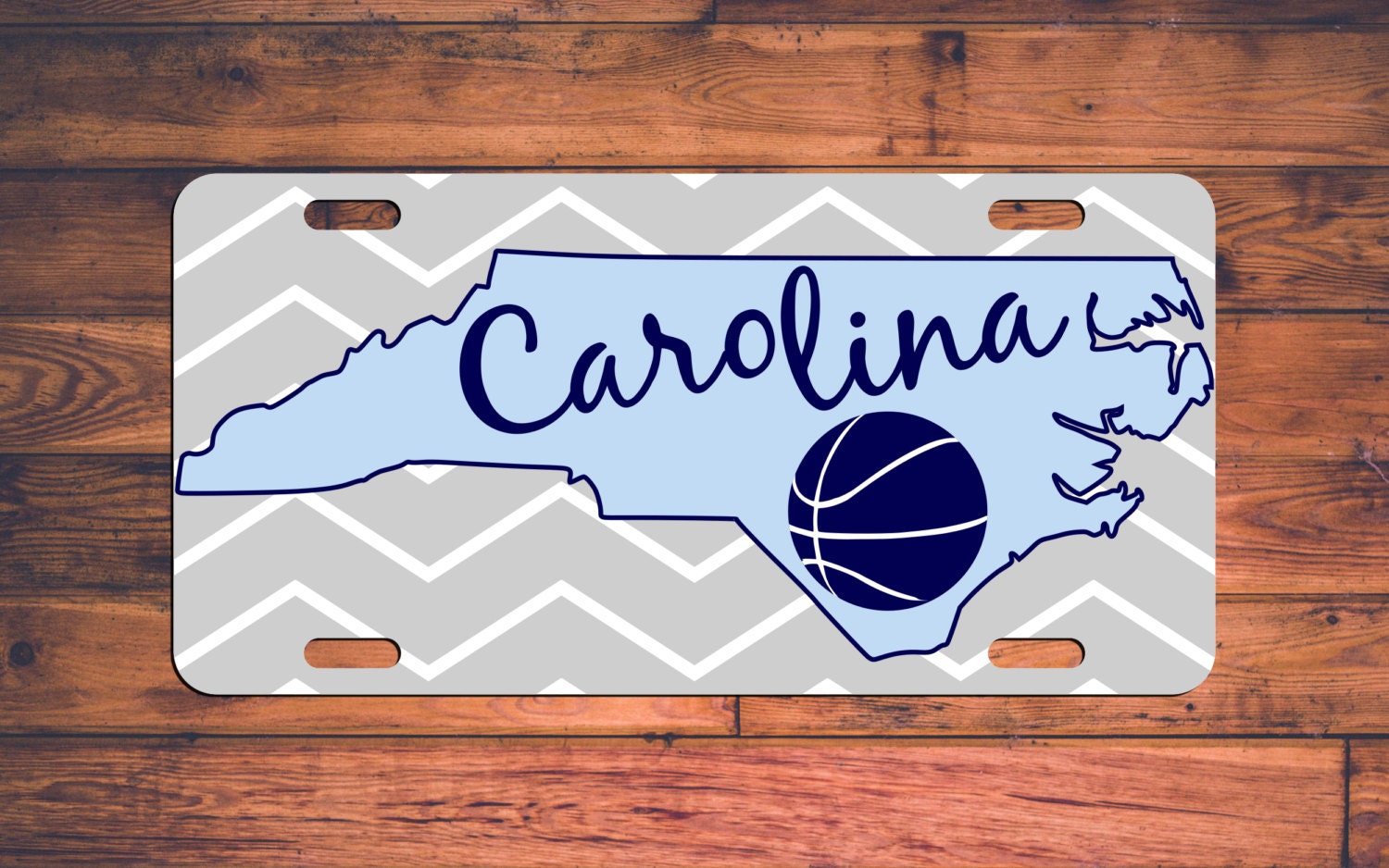 UNC Tarheels Basketball Custom License Plate North Carolina NC