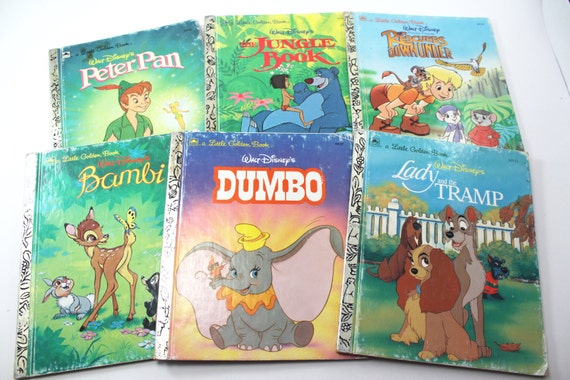 Items similar to Six vintage Disney Little Golden Books - Lady and the ...