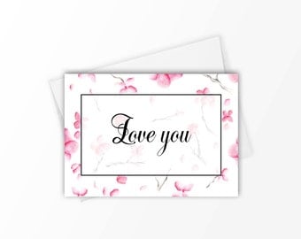 Stationery set, Cherry blossom stationery set, 4 designs, Note card set, Stationary set, Inspirational cards, Gift for her