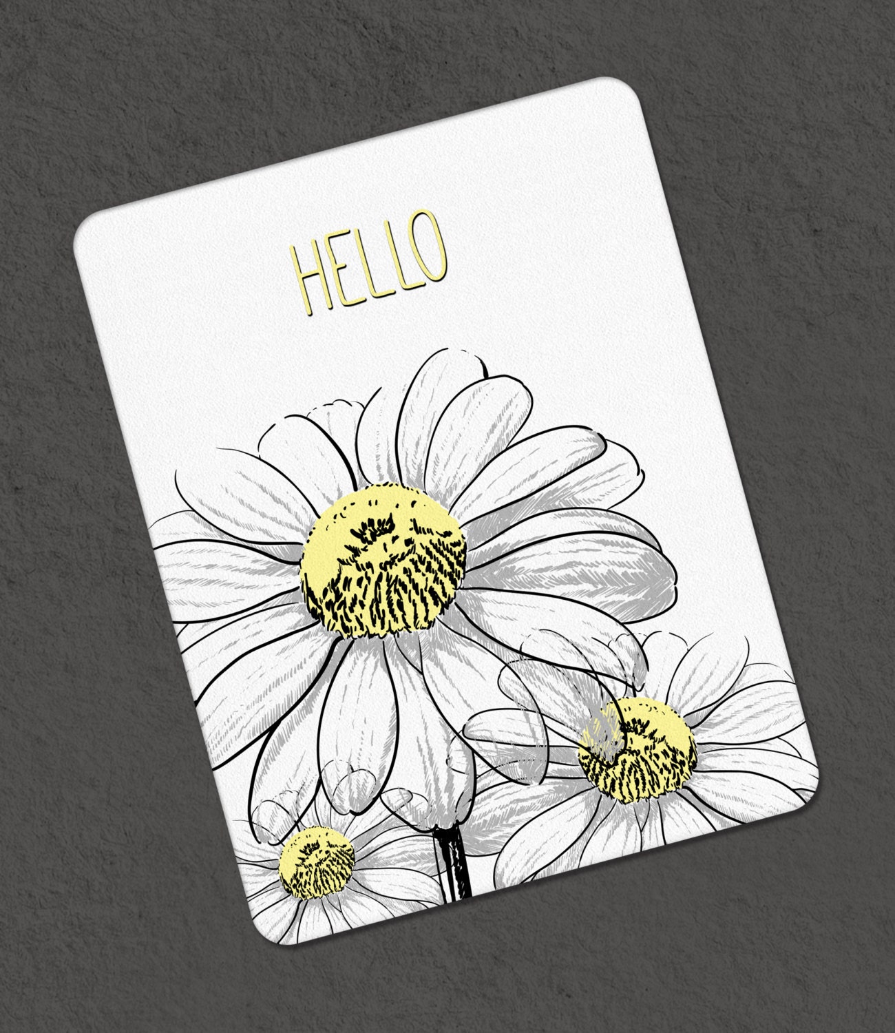 Daisy Flower Hello Note Cards Set Of 8