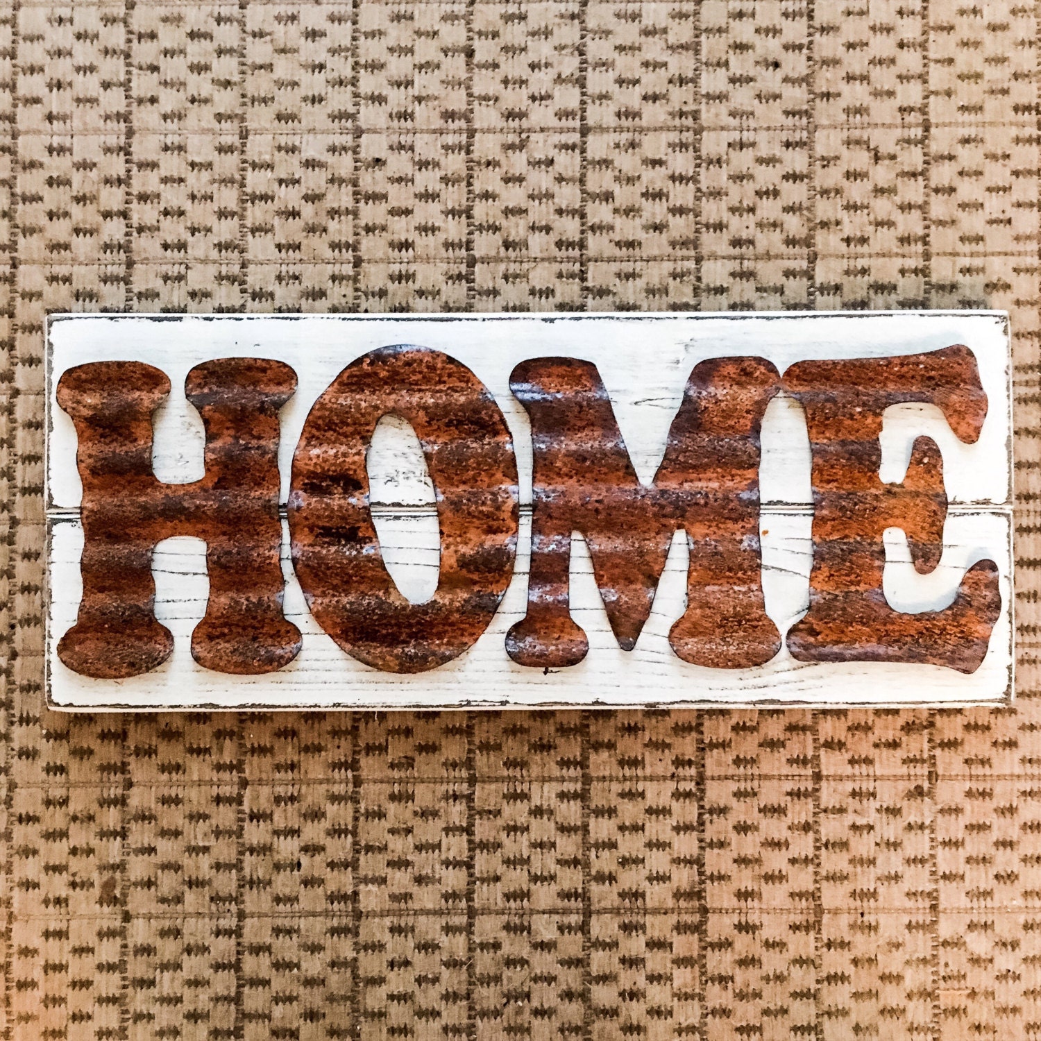 Home Sign Rustic Sign Rusty Letters Rusted Sign By Hadleyandruth