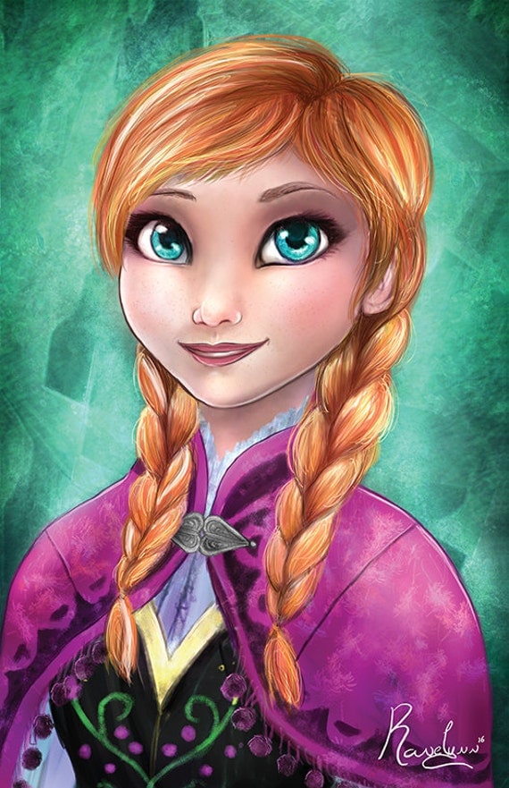 Anna Frozen Glossy Poster Print Free USA by RanelynnGraphics