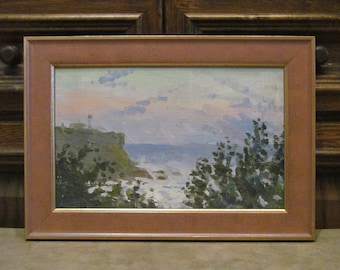 1975 Morning sea. Oil Painting. Landscape. Original. Signed