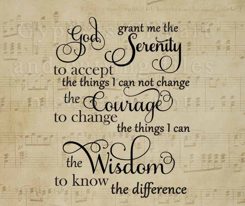 Download Serenity Prayer SVG Recovery SVG Let Go Let God Cricut