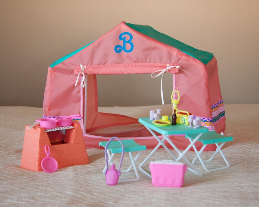 Barbie Western Fun Camping Playset / Barbie Camping Tent