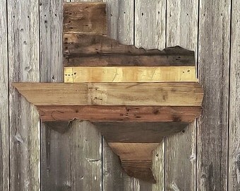 Reclaimed Wood Texas Sign - Texas Wall Art - Texas Decor - Rustic Wall Decor - Wedding Guestbook - Wooden Texas Cutout - Pallet Wood Art