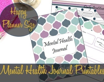 Happy Planner Inserts, Mental Health Journal Happy Planner Insert, Anxiety, Depression, Anger, Create 365, MAMBI Insert