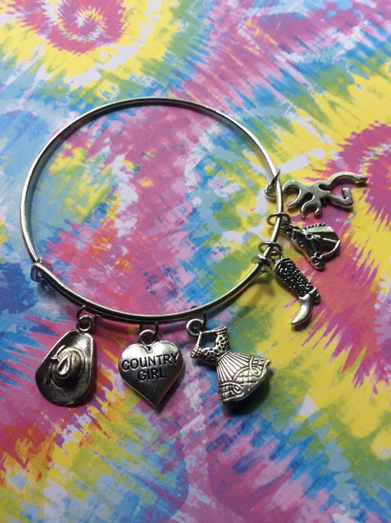 Country Girl Bracelet Expandable Bangle Bracelet Country