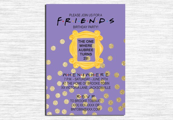 Printable FRIENDS themed Birthday Party by PennellPieces on Etsy