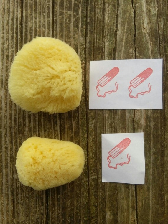 Sea Sponge Tampon 2 Organic Menstrual Sponges by TheNakeyCat