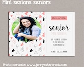 Template Senior Mini Session Flyer, Photographer Marketing Photoshop Template, Mini Session Flyer, Design 