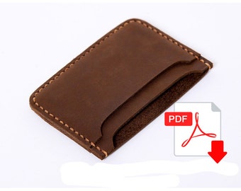 Leather wallet pattern Leather pattern Purse pattern Leather template Leathercraft DIY Wallet ...