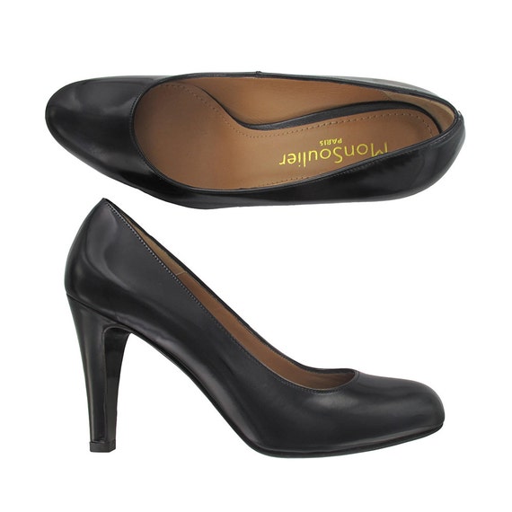 SALES Black pump Women leather pump Black leather shoes