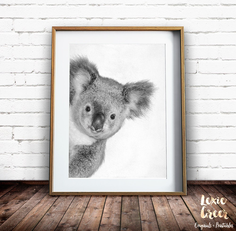 Koala print Nursery Wall Art Koala Art Nursery Decor Koala