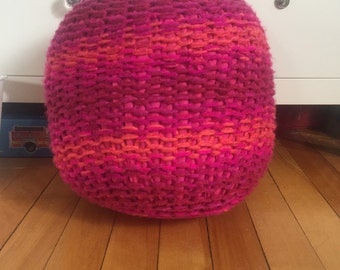 Child Size Knit Pouf Ottoman
