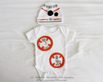 BB8 Baby/Toddler Costume Onesie Newborn to 18 months