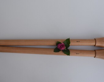 Giant extreme knitting needles. 50mm x 80cm Handmade. Use with giant super chunky yarn