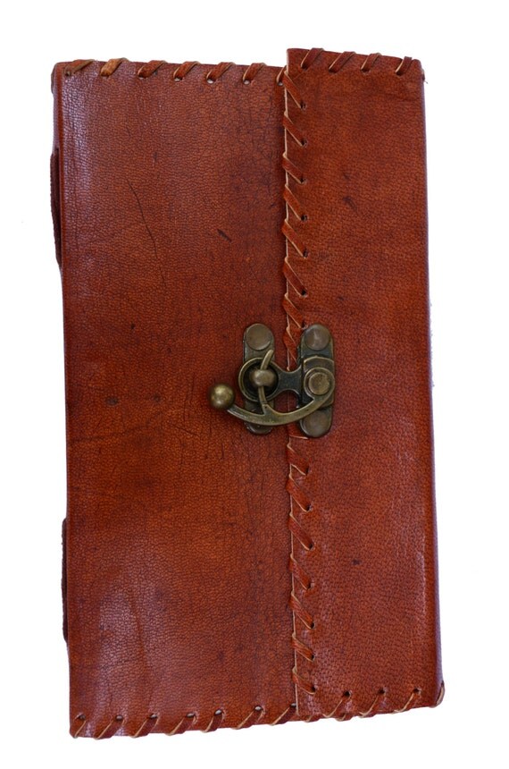 Leather Diary with Lock for Sale 9 Brown Embossed by BKRAFT4U