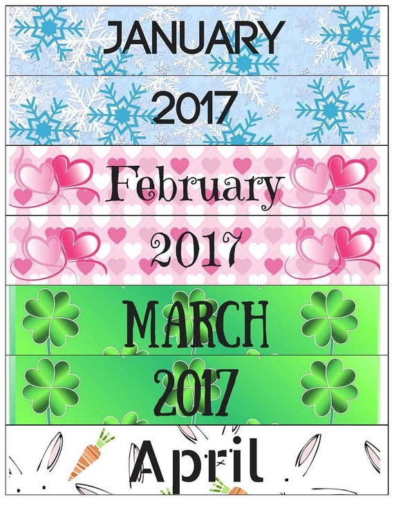 Items similar to Month Titles for Planner-Compatible With Most Planners ...