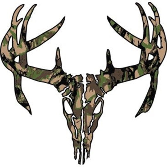 Camo Buck Deer Skull 12938-69 by Mychristianshirts on Etsy