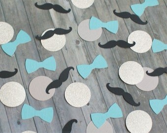Paper Confetti, Table Confetti, Little Man Baby Shower, Little Man Party, Little Man Party Decorations, Mustache Confetti, 100 Count