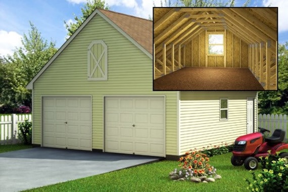 Build a 24' X 24' Garage With Loft DIY Plans Fun To