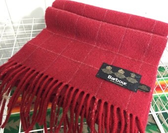 barbour lambswool plaid muffler shawl wrap made in scotland