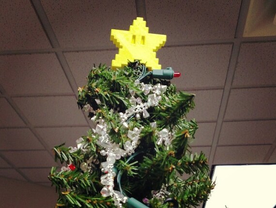 mario pixel star christmas tree topper by engravecraze on etsy mario pixel star christmas tree topper by engravecraze on etsy