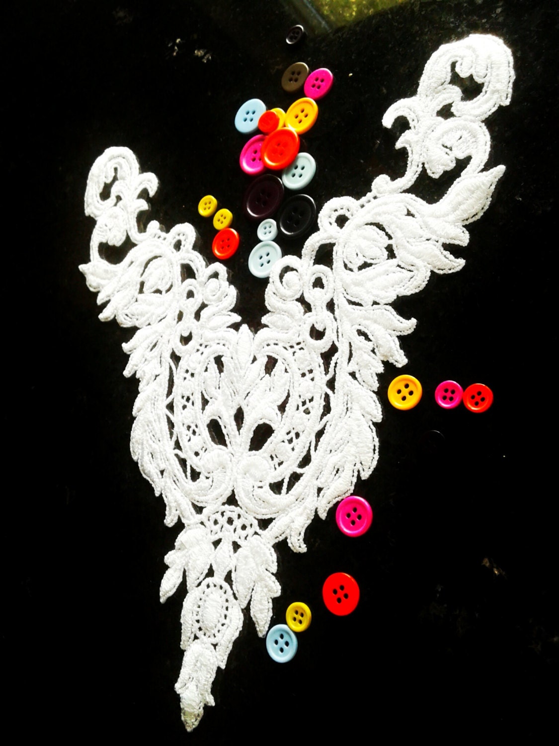 White Yoke Fabric Trim 9' by 9.5' sold in sets of