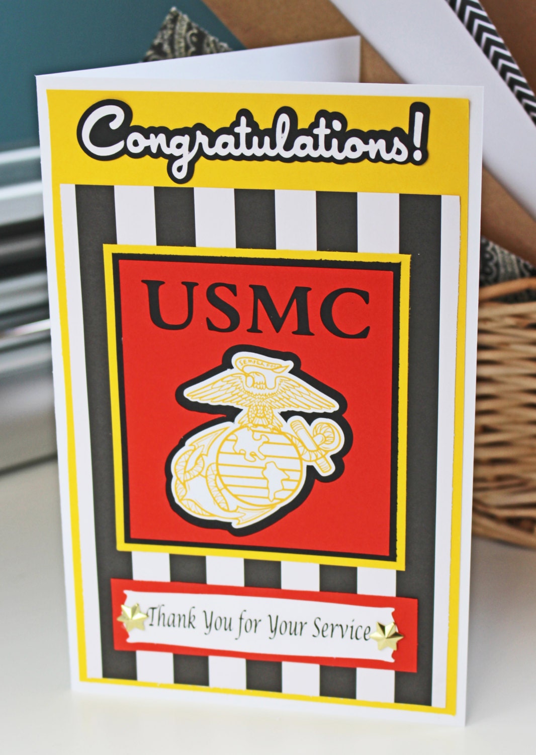 Marine Corps Card Retirement Promotion Graduation