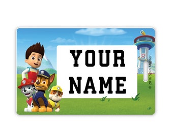 Paw patrol name tags | Etsy