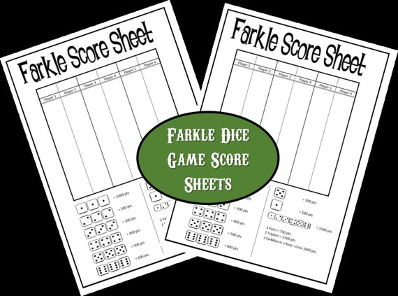 farkle scorecard farkle scorecard