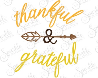 Thankful And Greatful Cut File Arrow svg Boho SVG Thanksgiving SVG Clipart Svg Dxf Eps Png Silhouette Cricut Cut File Commercial Use SVG