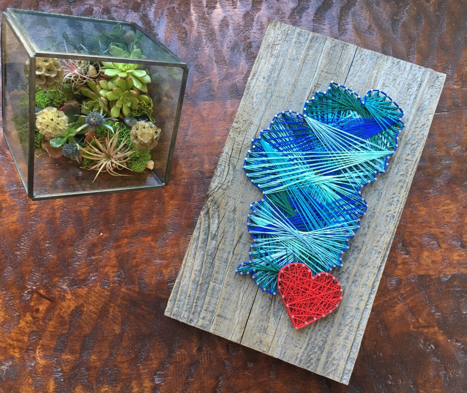 Lake Tahoe wall decor tahoe reclaimed wood string art Lake