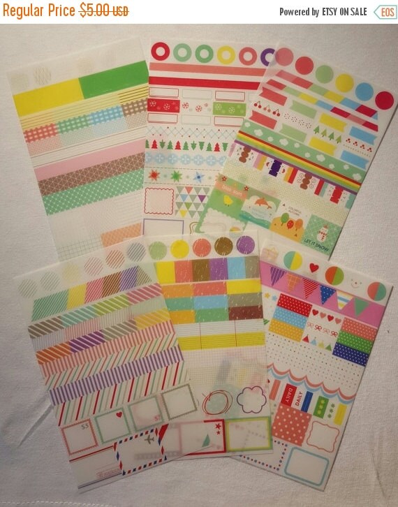 SALE Colorful Transparent Planner Stickers by BigEasyPaperCo