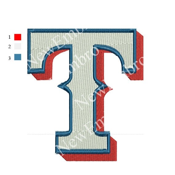 Texas Rangers logo embroidery design multi format 4 by NewEmbro