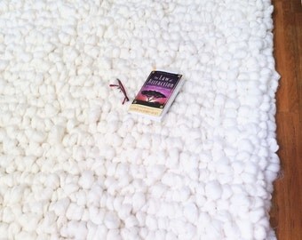 Merino wool rug, Chunky knit rug, Area rug, Thick carpet, Handwoven Area Rug, wool rug