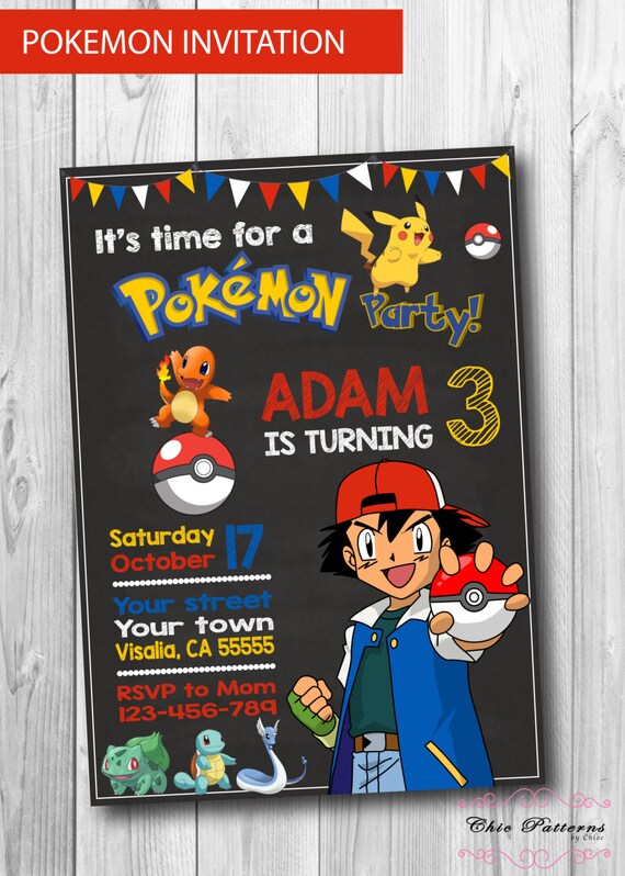 Invitacion Pokemon