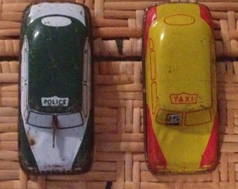 Two argo tin litho cars form 1950's