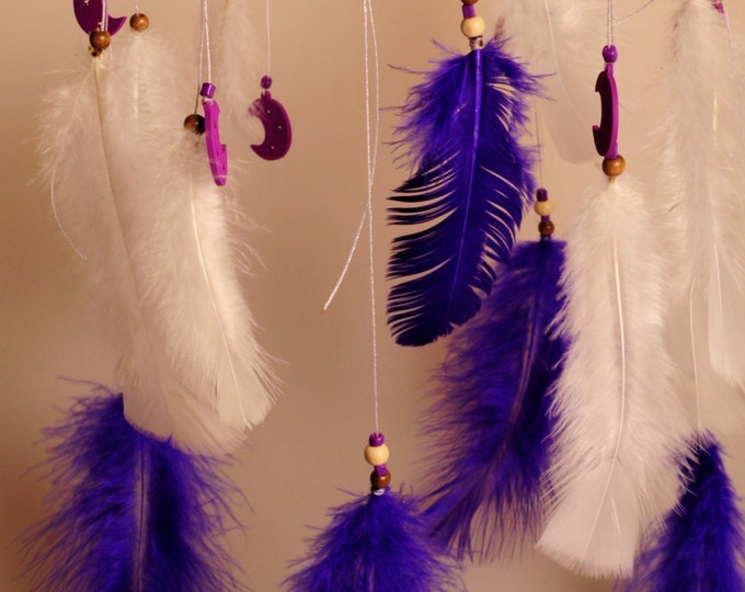 Violet Baby Mobile handmade exclusive Dreamcatcher bedroom Baby Mobiles bedding DreamCatcher Dreamcatchers Christmas present violet balance