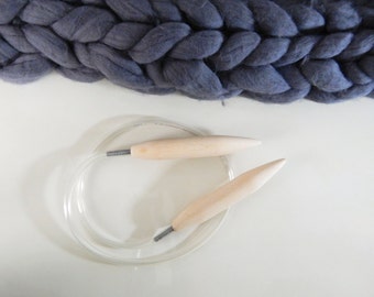 US 50 Giant Knitting Needles 25mm Knitting Needles Circular Knitting Needles Knitting Needles Big Needles Giant Wooden Knitting Needles