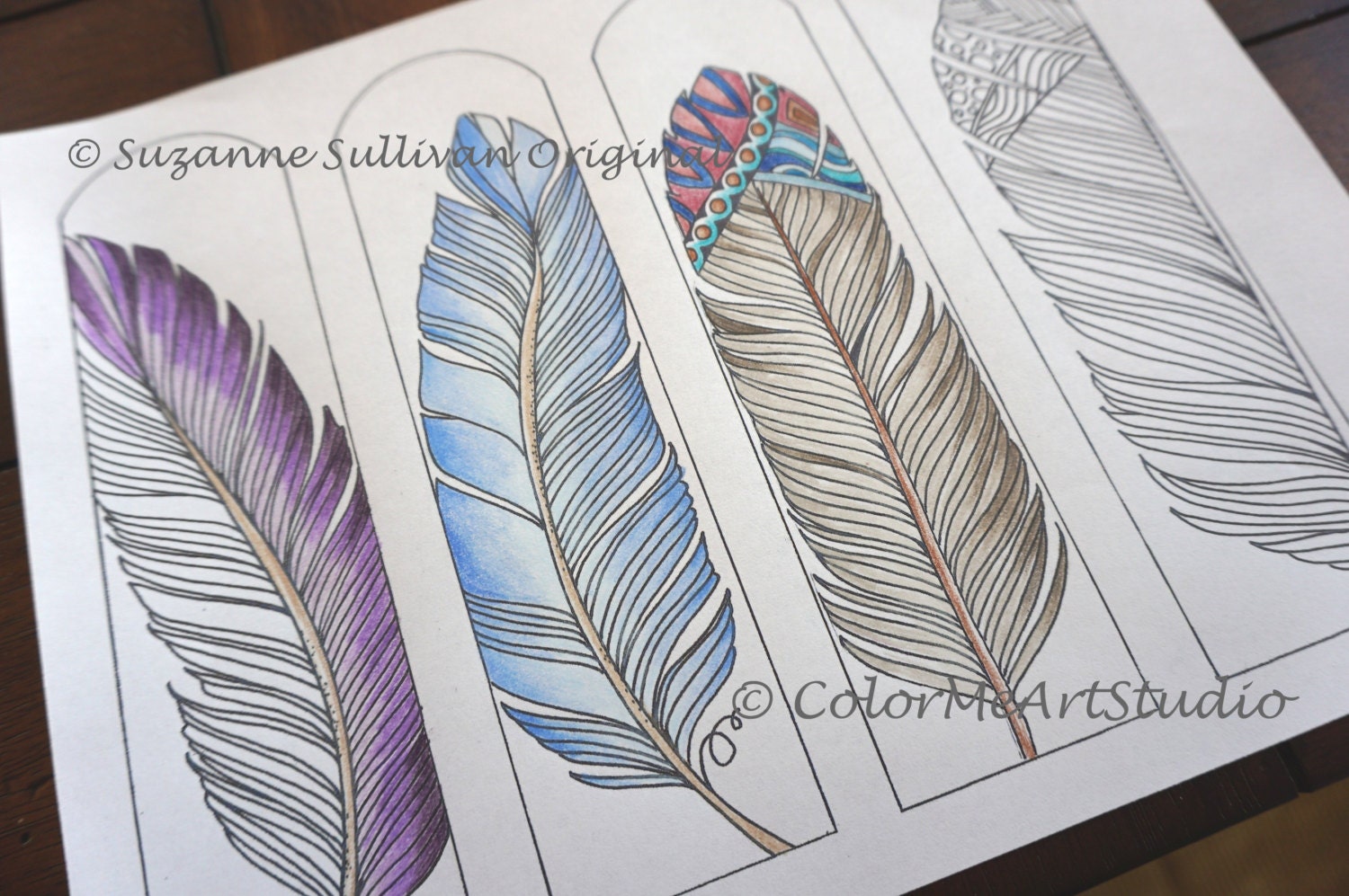 diy feather bookmarks color it bookmarks bookmarks to color