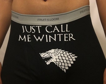 Game Of Thrones Boxers, Winter Is Coming Boxers, Winter Is Coming, GoT, Game Of Thrones, Funny Boxers, Wedding Gift, Bachelor Party