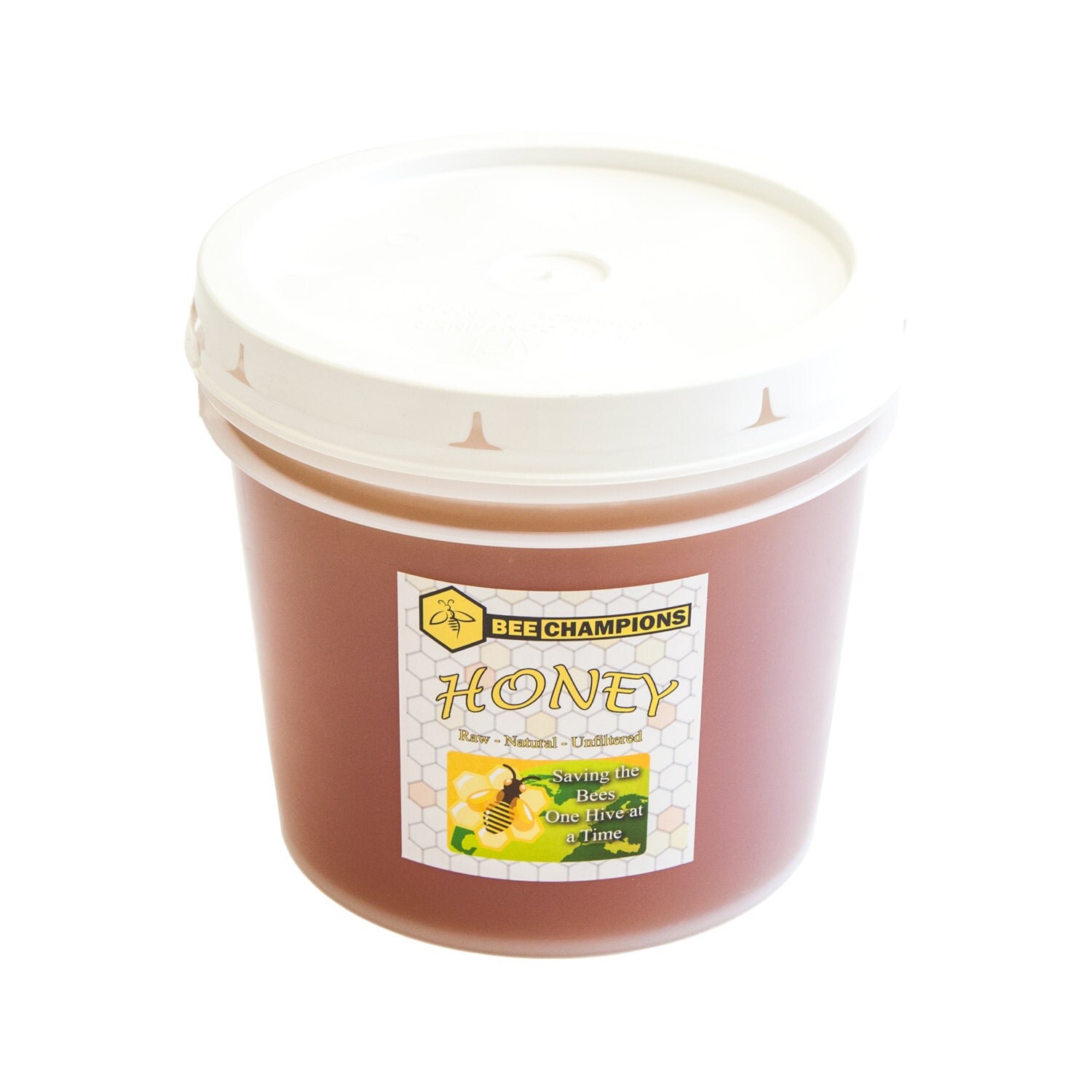 1 Gallon Bucket of Raw Natural Unfiltered Honey by BeeChampions